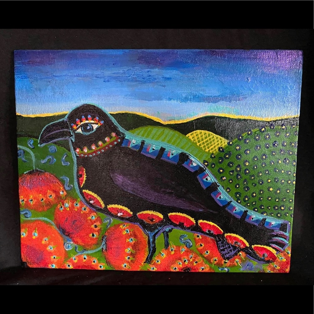 "Truman" Original Artwork by Kara Mjølhus 8x10 Acrylic on Canvas board